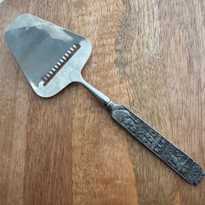 Vintage Konge Tinn Norwegian Pewter Cheese Slicer Norse Viking Collectible